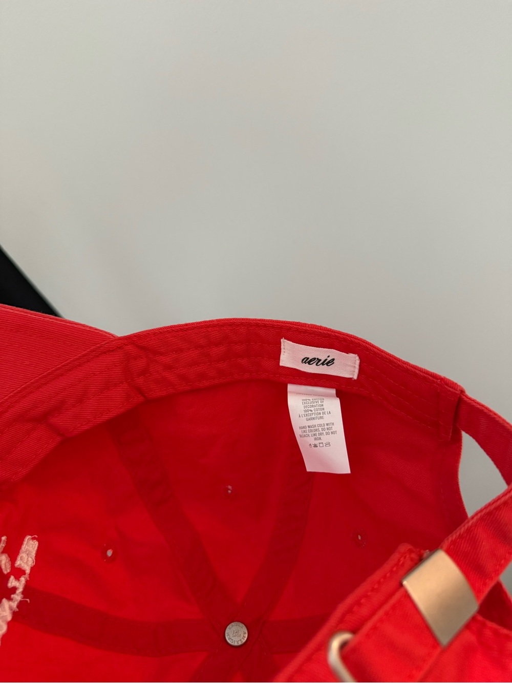 aerie Red Baseball Cap “Don’t be Crabby” - Picture 2 of 3